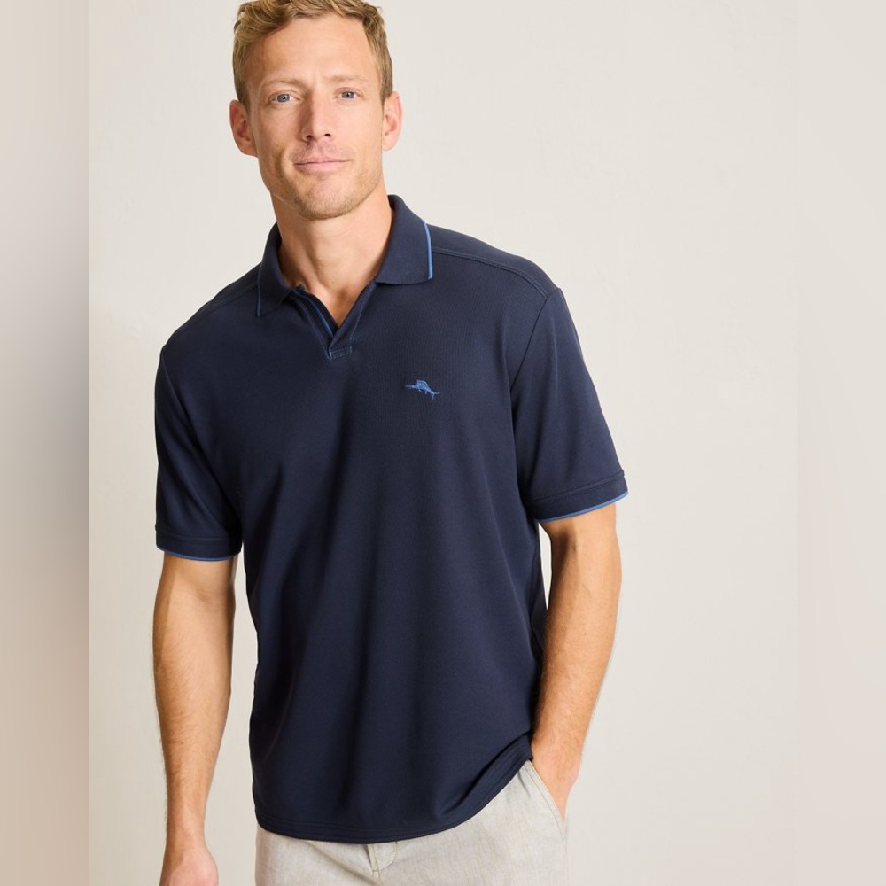 Tommy Bahama Men’s Pima Cotton Emfielder Johnny Collar IslandZone® Polo Sz XXL